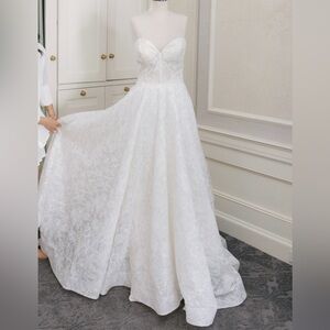 Pronovias Velez Ivory Sequined Wedding Dress